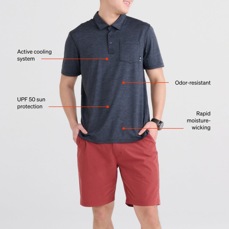 Saxx DropTemp™ All Day Cooling Polo Shirt | 7925-FVAKJ