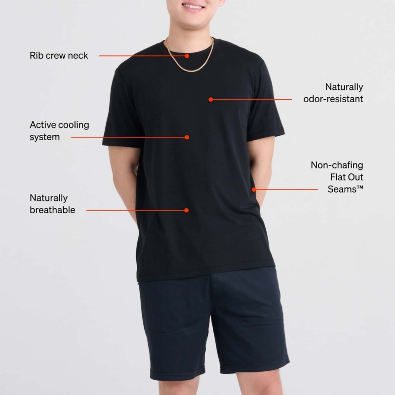 Saxx DropTemp™ Cooling Cotton T Shirts | 8519-QIENB